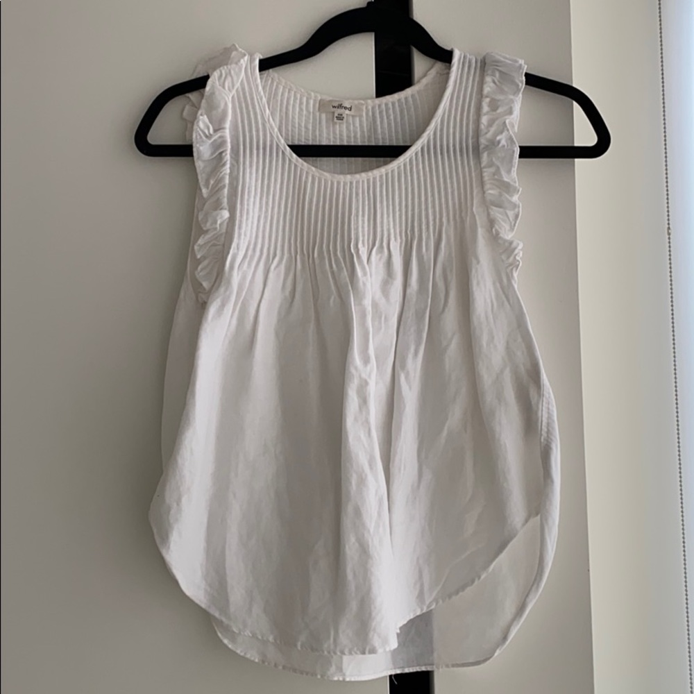 Wilfred White Sleeveless Tank, XXS
